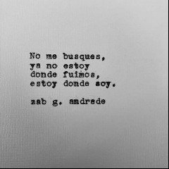 NO ME BUSQUES