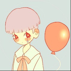 a boy with a balloon